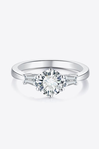 Loyal Love 1 Carat Moissanite Platinum-Plated Ring - SHE BADDY© ONLINE WOMEN FASHION & CLOTHING STORE