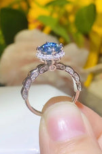 925 Sterling Silver 1 Carat Moissanite Cluster Ring - SHE BADDY© ONLINE WOMEN FASHION & CLOTHING STORE