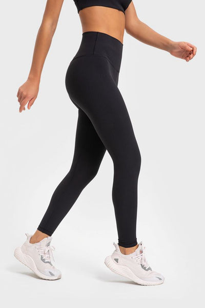 Highly Stretchy Wide Waistband Yoga Leggings - SHE BADDY© ONLINE WOMEN FASHION & CLOTHING STORE