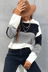 Longing For Fall Color Block Sweater - SHE BADDY© ONLINE WOMEN FASHION & CLOTHING STORE