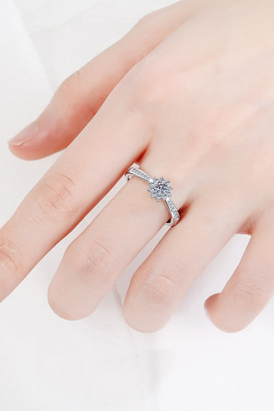 Moissanite Rhodium-Plated Snowflake Ring - SHE BADDY© ONLINE WOMEN FASHION & CLOTHING STORE