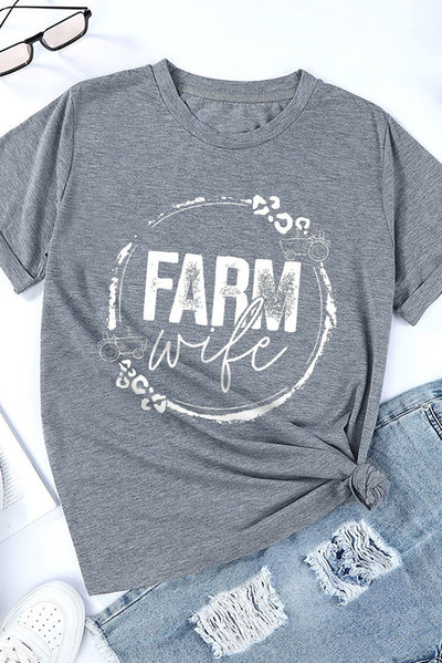 FARM WIFE Graphic Tee Shirt - SHE BADDY© ONLINE WOMEN FASHION & CLOTHING STORE