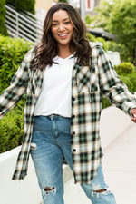 Plus Size Plaid Curved Hem Button Front Shirt - SHE BADDY© ONLINE WOMEN FASHION & CLOTHING STORE