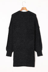 Heathered Open Front Longline Cardigan - SHE BADDY© ONLINE WOMEN FASHION & CLOTHING STORE