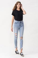 Lovervet Full Size Lauren Distressed High Rise Skinny Jeans - SHE BADDY© ONLINE WOMEN FASHION & CLOTHING STORE