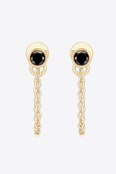 Inlaid Moissanite Chain Earrings - SHE BADDY© ONLINE WOMEN FASHION & CLOTHING STORE