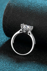 3 Carat Moissanite Rhodium-Plated Side Stone Ring - SHE BADDY© ONLINE WOMEN FASHION & CLOTHING STORE