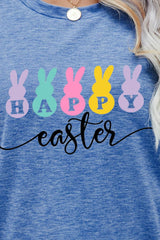 HAPPY EASTER Graphic Round Neck T-Shirt - SHE BADDY© ONLINE WOMEN FASHION & CLOTHING STORE