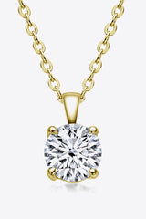 925 Sterling Silver 1 Carat Moissanite Chain-Link Necklace - SHE BADDY© ONLINE WOMEN FASHION & CLOTHING STORE