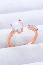 18K Rose Gold-Plated Moonstone Open Ring - SHE BADDY© ONLINE WOMEN FASHION & CLOTHING STORE