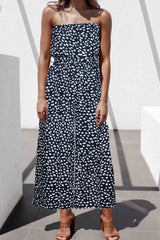 Printed Strapless Tie Waist Wide Leg Jumpsuit - SHE BADDY© ONLINE WOMEN FASHION & CLOTHING STORE