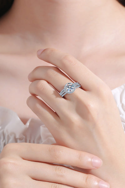 Sterling Silver Moissanite Ring - SHE BADDY© ONLINE WOMEN FASHION & CLOTHING STORE