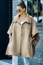 Snap Down Dolman Sleeve Coat - SHE BADDY© ONLINE WOMEN FASHION & CLOTHING STORE