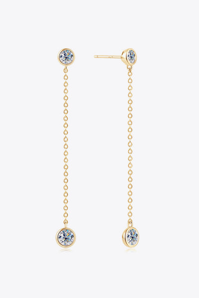 Moissanite Chain Earrings - SHE BADDY© ONLINE WOMEN FASHION & CLOTHING STORE