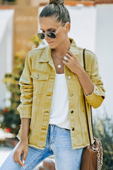 Distressed Raw Hem Denim Jacket - SHE BADDY© ONLINE WOMEN FASHION & CLOTHING STORE