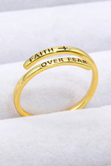 FAITH OVER FEAR Bypass Ring - SHE BADDY© ONLINE WOMEN FASHION & CLOTHING STORE