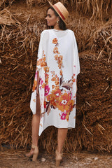 Floral Print High-Low Cardigan - SHE BADDY© ONLINE WOMEN FASHION & CLOTHING STORE