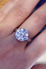 5 Carat Moissanite Platinum-Plated Ring - SHE BADDY© ONLINE WOMEN FASHION & CLOTHING STORE