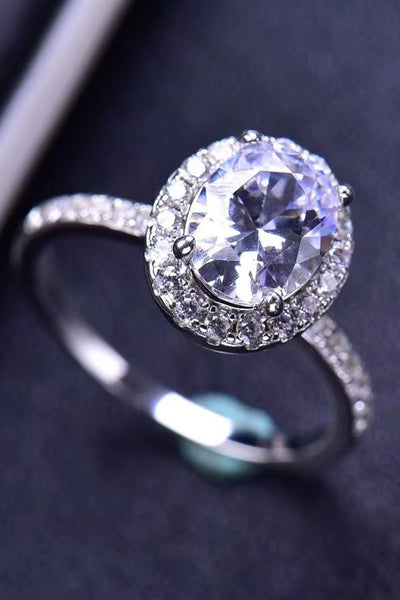2 Carat Moissanite Platinum-Plated Ring - SHE BADDY© ONLINE WOMEN FASHION & CLOTHING STORE
