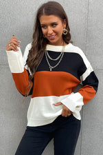 Longing For Fall Color Block Sweater - SHE BADDY© ONLINE WOMEN FASHION & CLOTHING STORE