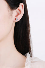 2 Carat Moissanite Heart-Shaped Stud Earrings - SHE BADDY© ONLINE WOMEN FASHION & CLOTHING STORE