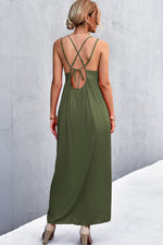 Double Strap Tie Back Dress - SHE BADDY© ONLINE WOMEN FASHION & CLOTHING STORE