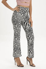 Zebra Print Straight Leg Pants - SHE BADDY© ONLINE WOMEN FASHION & CLOTHING STORE