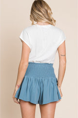 HEYSON Full Size Life's A Highway Mineral Washed Smocked Shorts - SHE BADDY© ONLINE WOMEN FASHION & CLOTHING STORE