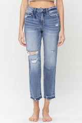 Lovervet Full Size Lena High Rise Crop Straight Jeans - SHE BADDY© ONLINE WOMEN FASHION & CLOTHING STORE
