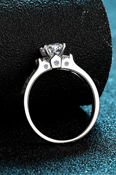 Lucky Charm Moissanite Rhodium-Plated Ring - SHE BADDY© ONLINE WOMEN FASHION & CLOTHING STORE