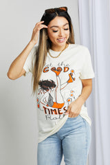 mineB Full Size LET THE GOOD TIMES ROLL Graphic Tee - SHE BADDY© ONLINE WOMEN FASHION & CLOTHING STORE