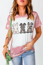 Easter Printed Bunny Graphic Tee Shirt - SHE BADDY© ONLINE WOMEN FASHION & CLOTHING STORE
