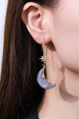 Resin Moon Drop Earrings - SHE BADDY© ONLINE WOMEN FASHION & CLOTHING STORE