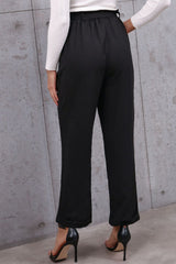 Belted Paperbag Waist Pants - SHE BADDY© ONLINE WOMEN FASHION & CLOTHING STORE