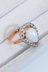 Moonstone Teardrop-Shaped 925 Sterling Silver Ring - SHE BADDY© ONLINE WOMEN FASHION & CLOTHING STORE