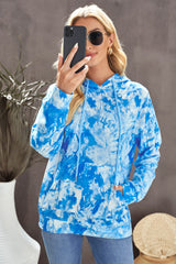 Tie-Dye Drawstring Hoodie with Pocket - SHE BADDY© ONLINE WOMEN FASHION & CLOTHING STORE