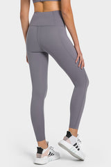 High Waist Ankle-Length Yoga Leggings with Pockets - SHE BADDY© ONLINE WOMEN FASHION & CLOTHING STORE