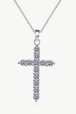Moissanite Cross Pendant Chain Necklace - SHE BADDY© ONLINE WOMEN FASHION & CLOTHING STORE