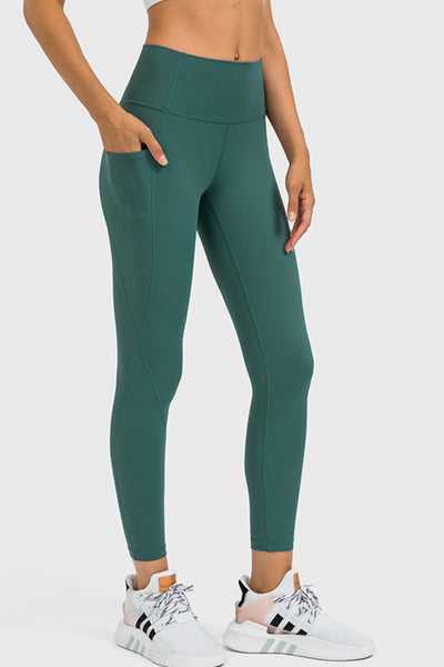 High Rise Yoga Leggings with Side Pocket - SHE BADDY© ONLINE WOMEN FASHION & CLOTHING STORE