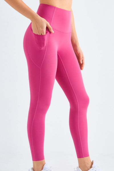 Highly Stretchy Elastic Waistband Pocket Yoga Leggings - SHE BADDY© ONLINE WOMEN FASHION & CLOTHING STORE