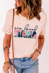 ONE LOVED MAMA Floral Graphic Tee - SHE BADDY© ONLINE WOMEN FASHION & CLOTHING STORE