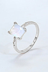 Square Moonstone Ring - SHE BADDY© ONLINE WOMEN FASHION & CLOTHING STORE