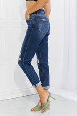 Vervet by Flying Monkey Full Size Distressed Cropped Jeans with Pockets - SHE BADDY© ONLINE WOMEN FASHION & CLOTHING STORE