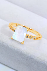 Square Moonstone Ring - SHE BADDY© ONLINE WOMEN FASHION & CLOTHING STORE