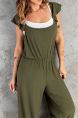 Flutter Sleeve Ribbed Jumpsuit - SHE BADDY© ONLINE WOMEN FASHION & CLOTHING STORE