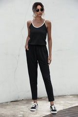 Contrast binding Cami Jumpsuit - SHE BADDY© ONLINE WOMEN FASHION & CLOTHING STORE