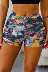 Wide Waistband High Waist Yoga Shorts - SHE BADDY© ONLINE WOMEN FASHION & CLOTHING STORE