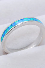 925 Sterling Silver Opal Ring in Sky Blue - SHE BADDY© ONLINE WOMEN FASHION & CLOTHING STORE