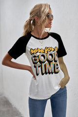 HERE FOR A GOOD TIME Tee Shirt - SHE BADDY© ONLINE WOMEN FASHION & CLOTHING STORE