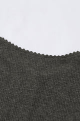 Crochet Lace Hem Sleeve Button Top - SHE BADDY© ONLINE WOMEN FASHION & CLOTHING STORE